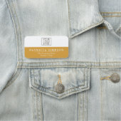 Modern wit - mosterdgeel: een vleugje elegantie naamplaatje (In situ)