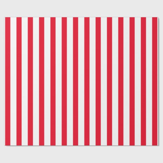 Modern wit op het patroon van rode strepen cadeaupapier (Vlak)