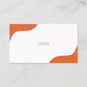 modern wit oranje visitekaartje (Voorkant)