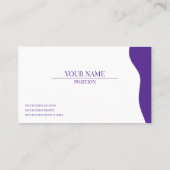 modern wit paars visitekaartje (Achterkant)