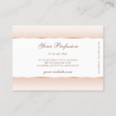 Modern wit pastelroze Ombre ovaal Lijst Elegant Visitekaartje (Achterkant)