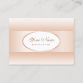 Modern wit pastelroze Ombre ovaal Lijst Elegant Visitekaartje (Voorkant)
