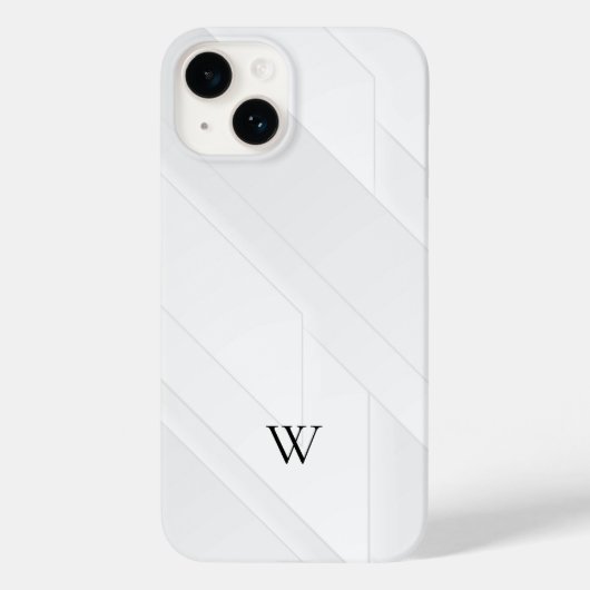 Modern Wit Patroon Case-Mate iPhone Case (Achterkant)