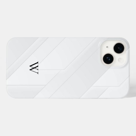 Modern Wit Patroon Case-Mate iPhone Case (Achterkant (horizontaal))