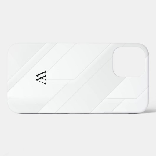 Modern Wit Patroon Case-Mate iPhone Case (Achterkant (horizontaal))