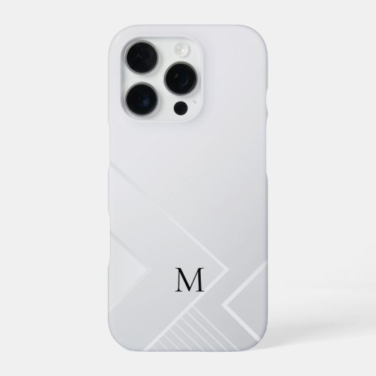 Modern Wit Patroon iPhone Hoesje (Achterkant)