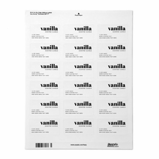 Modern wit product etiket (Full Sheet)