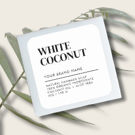 Modern wit product verpakking zeep label