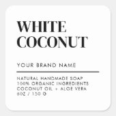 Modern wit product verpakking zeep label (Voorkant)