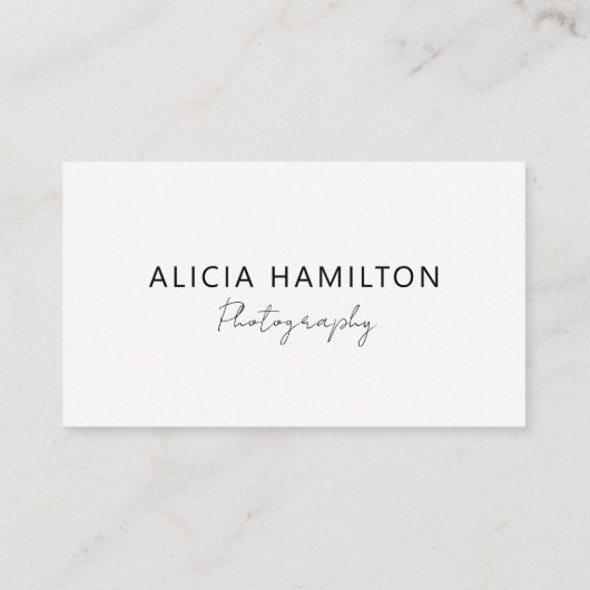 Modern | Wit | QR-code & Logo | Minimalistisch Visitekaartje (Achterkant)