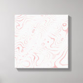 Modern Wit Rose Goud Marmer Abstract Canvas Afdruk (Voorkant)