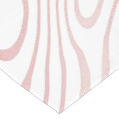 Modern Wit Rose Goud Marmer Abstract Korte Tafelloper (Hoek)