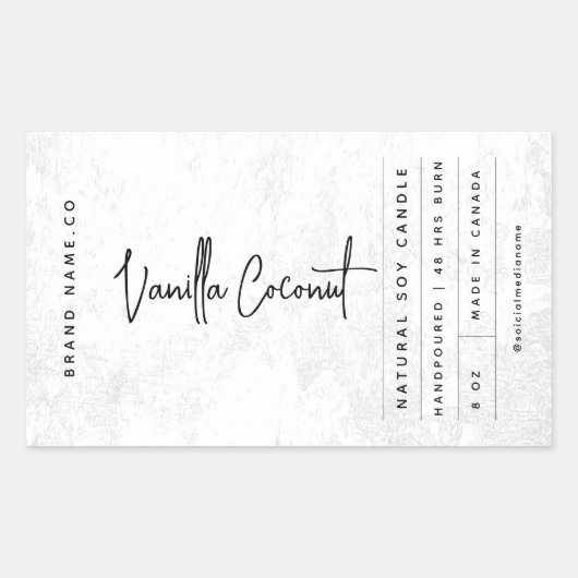 Modern wit rustiek label (Voorkant)