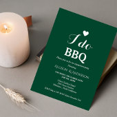 Modern wit script ik doe bbq verlovingsfeest kaart