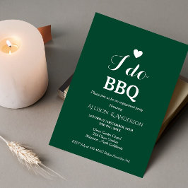 Modern wit script ik doe bbq verlovingsfeest kaart