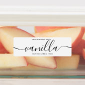 Modern wit script kaars product label (Aangebracht)