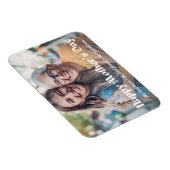 Modern wit script moederdag foto minimaal chic magneet (Rechterzijde)