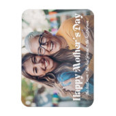 Modern wit script moederdag foto minimaal chic magneet (Verticaal)