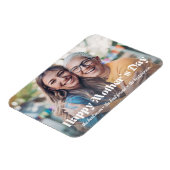 Modern wit script moederdag foto minimaal chic magneet (Linkerzijde)