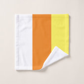 Modern wit Sinaasappel geel gestreepte badhanddoek Bad Handdoek (Wasdoekje)