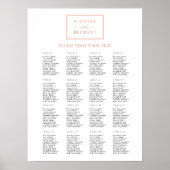 Modern Wit Sinaasappel Trouwstoel Grafiek Poster (Voorkant)