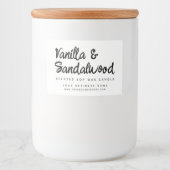 Modern wit sojakaarslabel voedselcontainer etiket (Voorkant)