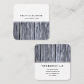 Modern wit strepen grijs hout interieur design vierkante visitekaartje (Voorkant / Achterkant)