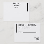 Modern, wit, vet visitekaartje (Voorkant / Achterkant)