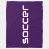 Modern wit voetbal tekst op vet diep Paarse Fleece Deken (Voorkant)
