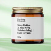 Modern wit waterdicht cosmetica potje label waterfles etiket