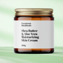 Modern wit waterdicht cosmetica potje label