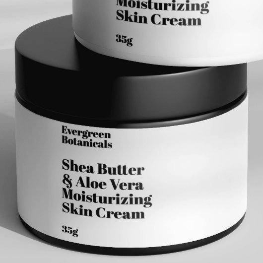 Modern wit waterdicht cosmetica potje label waterfles etiket