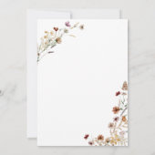 Modern wit Wildflower Boeket Vrijgezellenfeest Kaart (Achterkant)