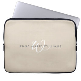 Modern Wit Wit Schreef Monogram Laptop Sleeve