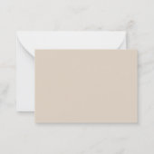 Modern Wit Wit Schrifttinitialen Notitiekaartje (Achterkant)