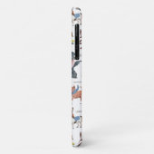 Modern wit & zwart botanisch hond patroon Case-Mate iPhone case (Achterkant/links)