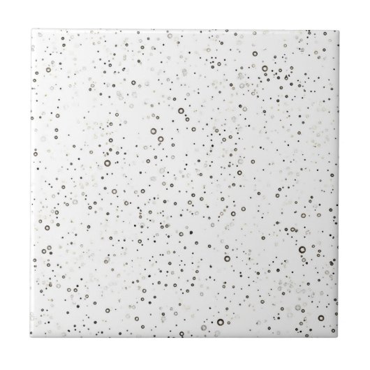 Modern wit zwart en goud gespikkelde Tegel Tegeltje (Voorkant)