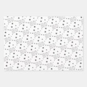 Modern wit zwart Ho Ho Ho Wrapping Paper Sheets (Voorkant 3)