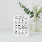 Modern wit zwart marmer wenkbrauwen nazorg pictogr visitekaartje (Staand voorkant)