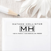 Modern Wit & Zwart Professioneel Etiket (Insitu)