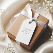 Modern wit zwart typografie bruiloft gunst Label Cadeaulabel