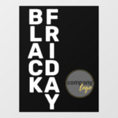 MODERN WIT ZWART VRIJDAG BUSINESS LOGO DISPLAY RAAMSTICKER (Vel)