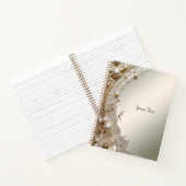 Modern Witbloem Parel Notebook Notitieboek (Binnen)