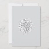 Modern Witboek gesneden Mandala bruiloft Kaart (Achterkant)