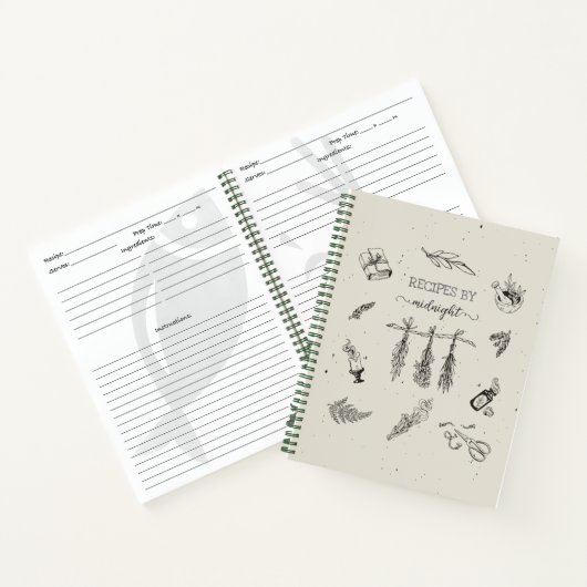 Modern Witch Kitchen Herbs Spell Recipe Notitieboek (Binnen)