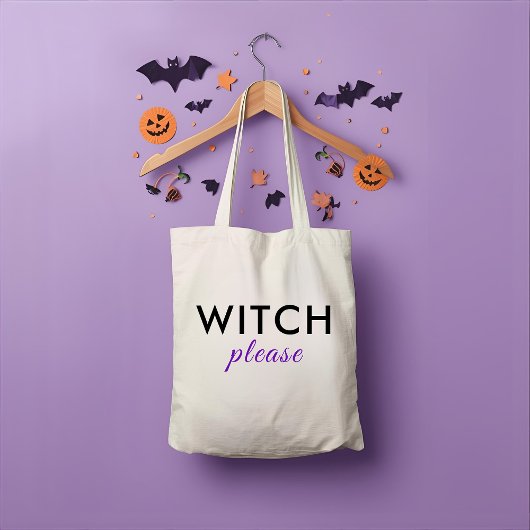Modern Witch Please Halloween Canvas tas - trendy