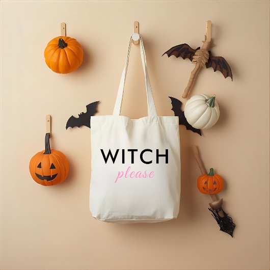 Modern Witch Please Halloween Canvas tas - trendy