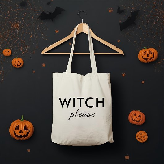 Modern Witch Please Halloween Canvas tas - trendy