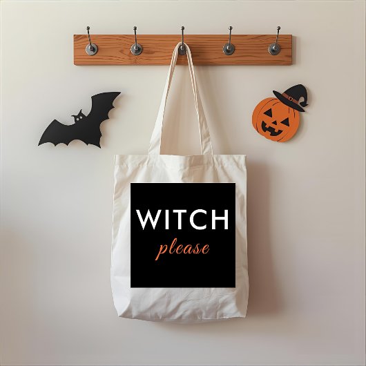 Modern Witch Please Halloween Canvas tas - trendy
