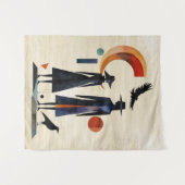 Modern Witches - een abstract kunstwerk 2 - Fan Fu Wandkleed (Voorkant (horizontaal))